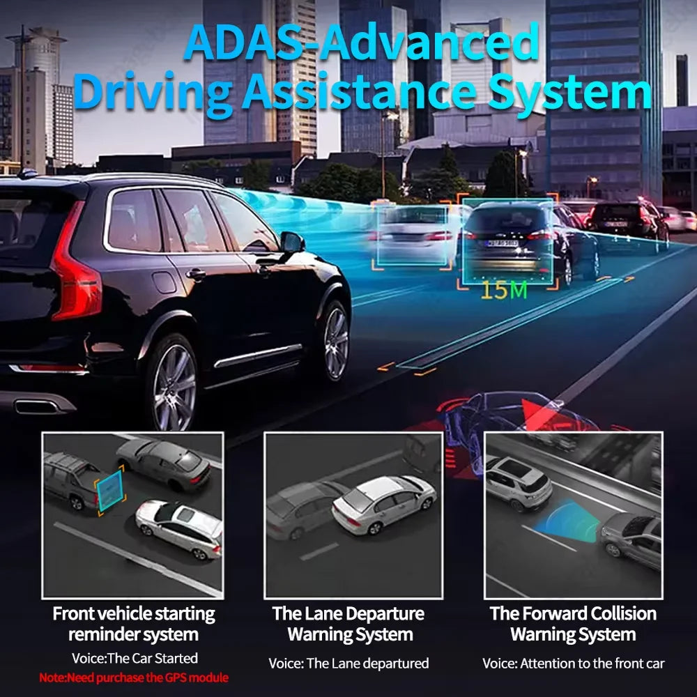 10.26" 4K Dash Cam ADAS Wireless CarPlay Android Auto | 5G WiFi GPS Navigation DVR