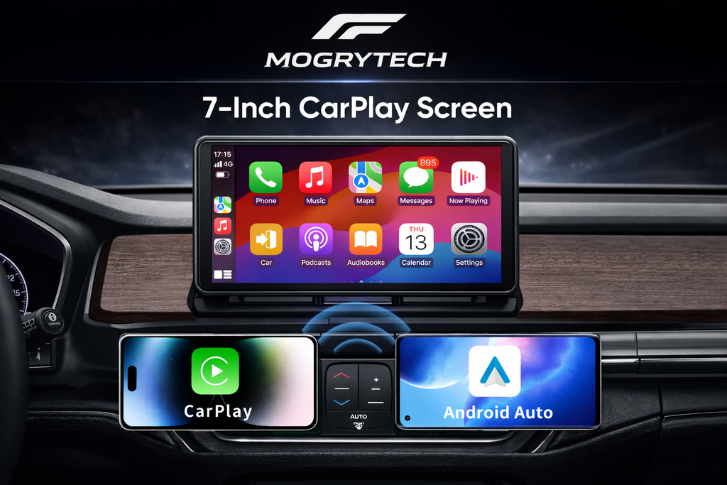7" Universal CarPlay Android Auto Car Radio | IPS Touchscreen Multimedia Player