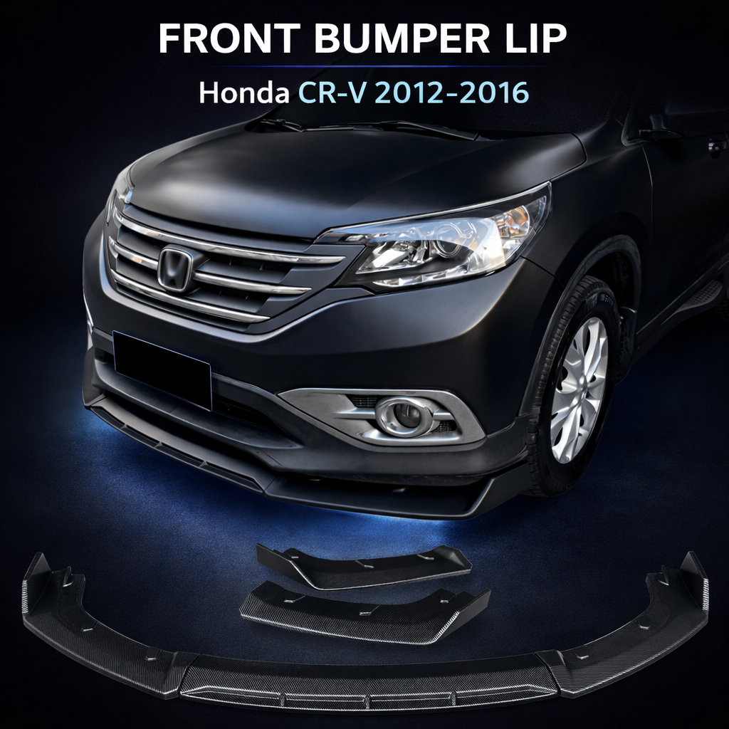 Honda CR-V Front Bumper Lip 2012-2016 | Carbon Fiber ABS Body Kit Spoiler