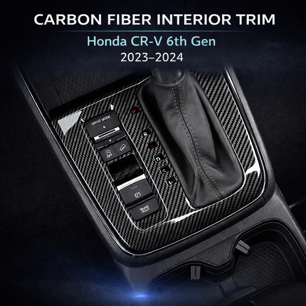 Honda CR-V Gear Shifter Panel Trim 2023-2025 | Carbon Fiber Console Cover