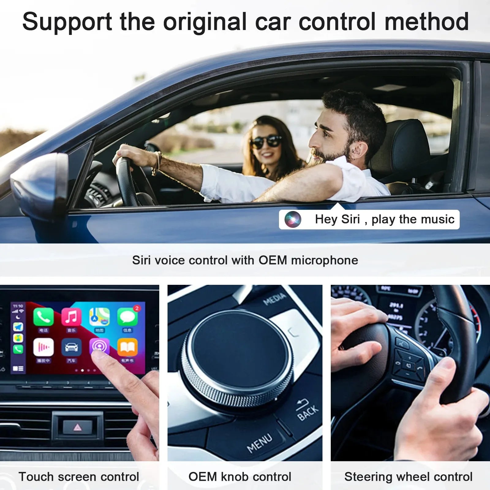 Wireless CarPlay Adapter for iPhone & Android | Convert Wired to Wireless USB/Type-C