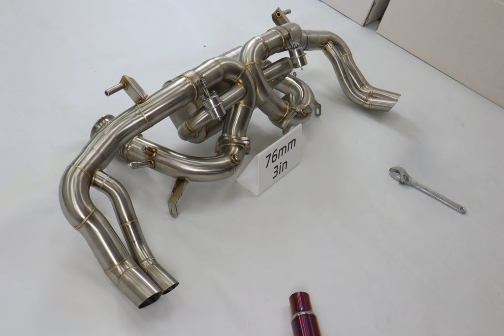 Audi R8 V10 5.2L Exhaust System | SS304 Catback Pneumatic Valves Muffler