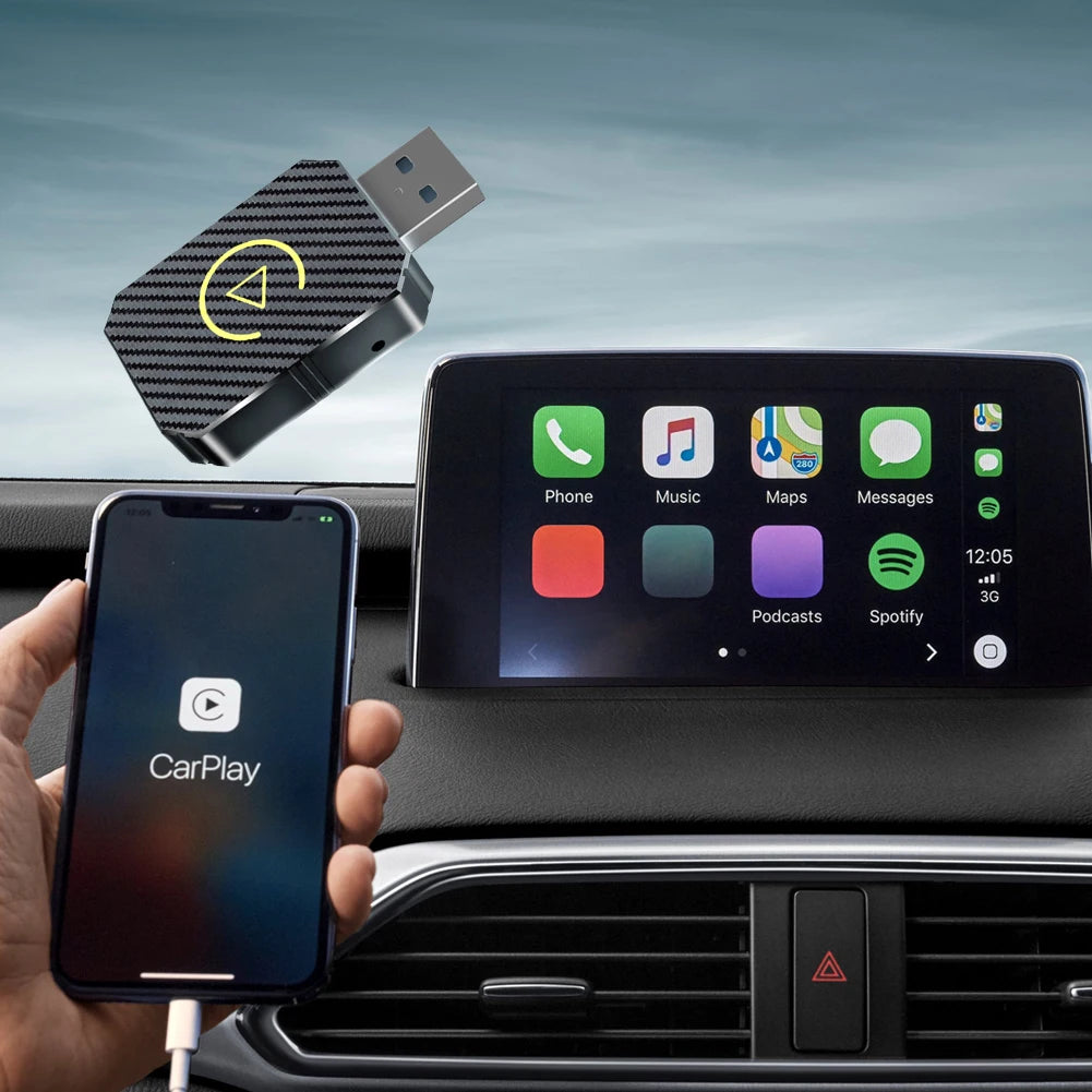 Wireless CarPlay Android Auto Adapter | Plug & Play USB Bluetooth Dongle