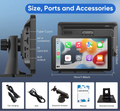 7" Universal CarPlay Android Auto Car Radio | IPS Touchscreen Multimedia Player