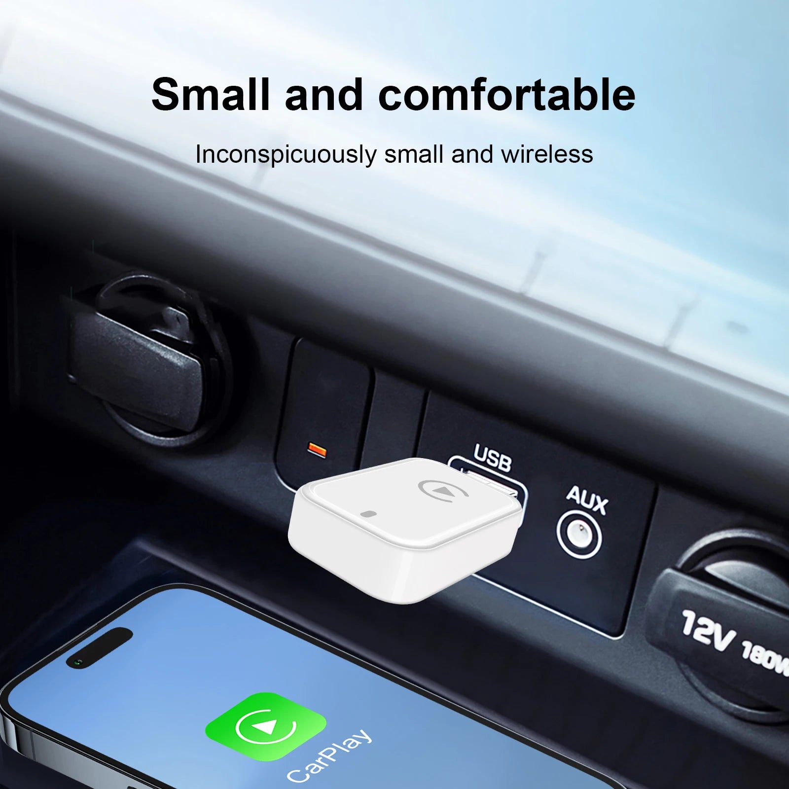 Wireless CarPlay Android Auto Adapter 2-in-1 | Universal for Factory Wired Cars