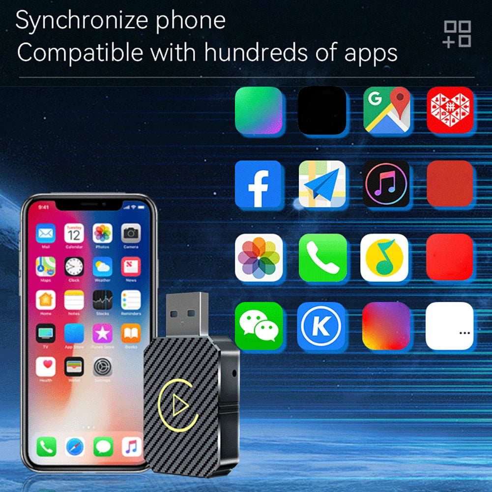 Wireless CarPlay Android Auto Adapter | Plug & Play USB Bluetooth Dongle