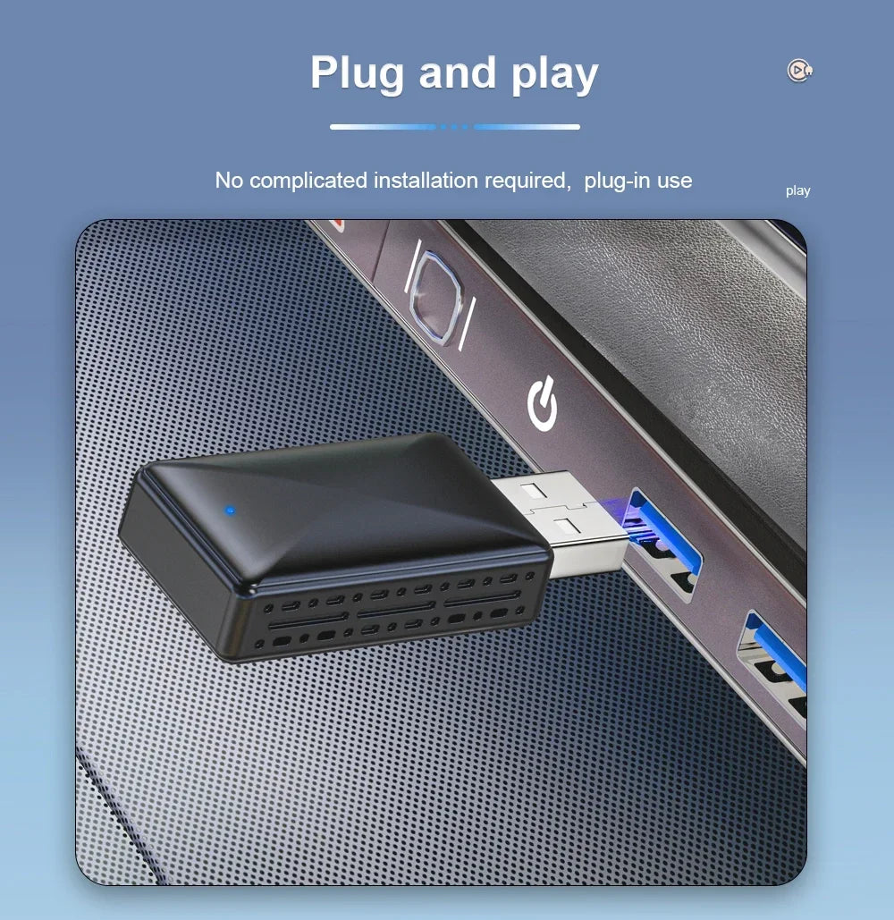 CarPlay Android Auto Wireless Adapter | Convert Wired to Wireless Car Dongle