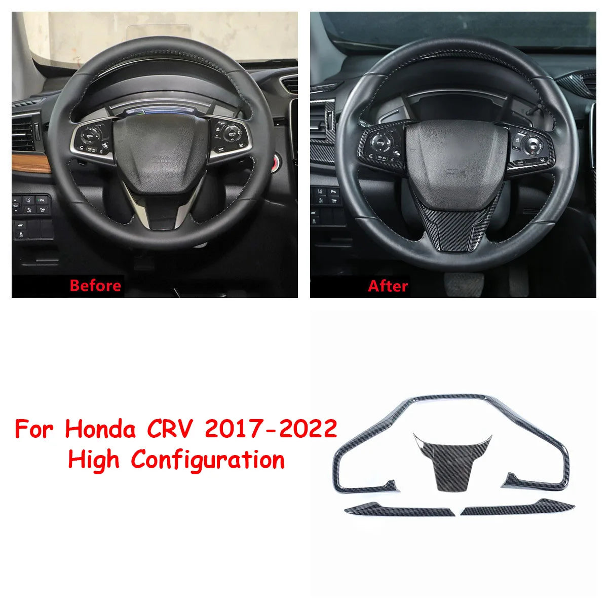 Honda CR-V Interior Trim Kit 2017-2021 | Carbon Fiber Pattern Complete Set