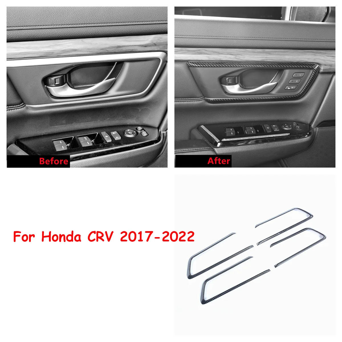 Honda CR-V Interior Trim Kit 2017-2021 | Carbon Fiber Pattern Complete Set