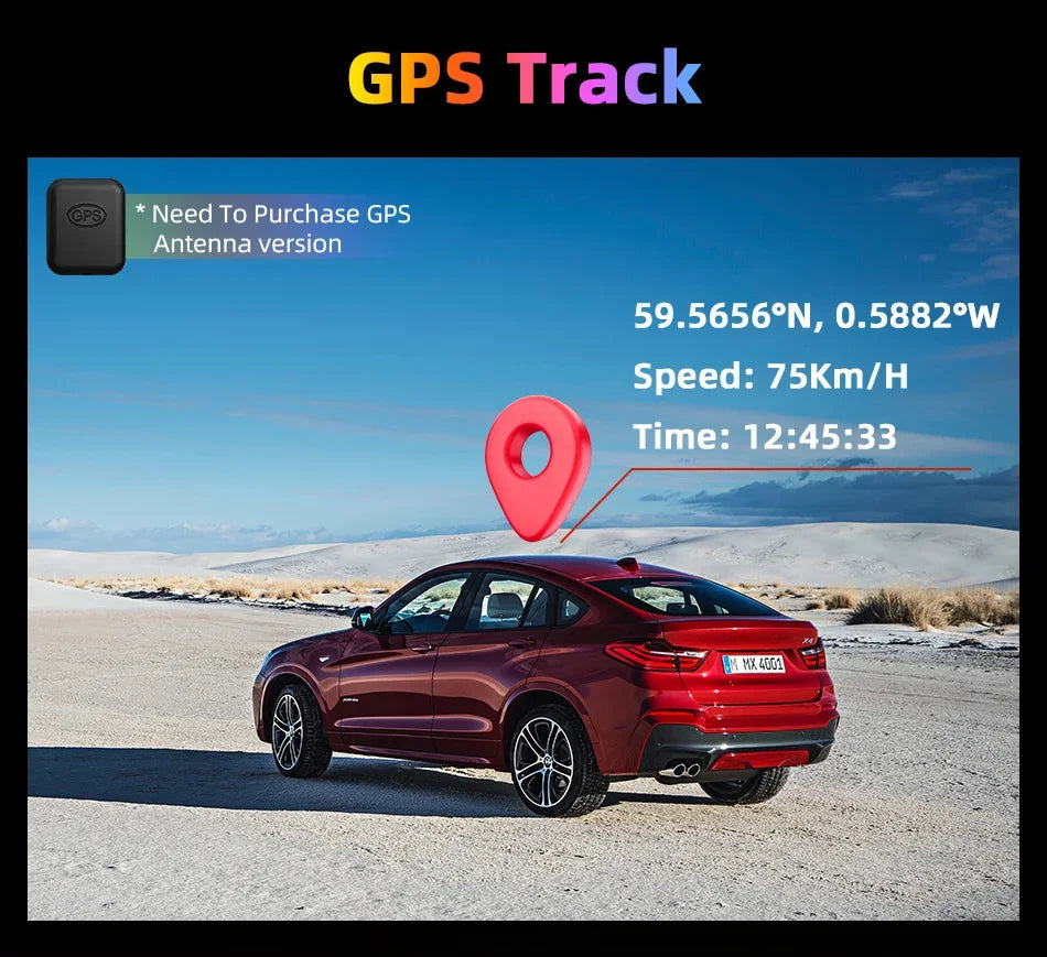 7"/10.26" 4K Dash Cam Wireless CarPlay Android Auto | 350° Rotating Lens GPS DVR
