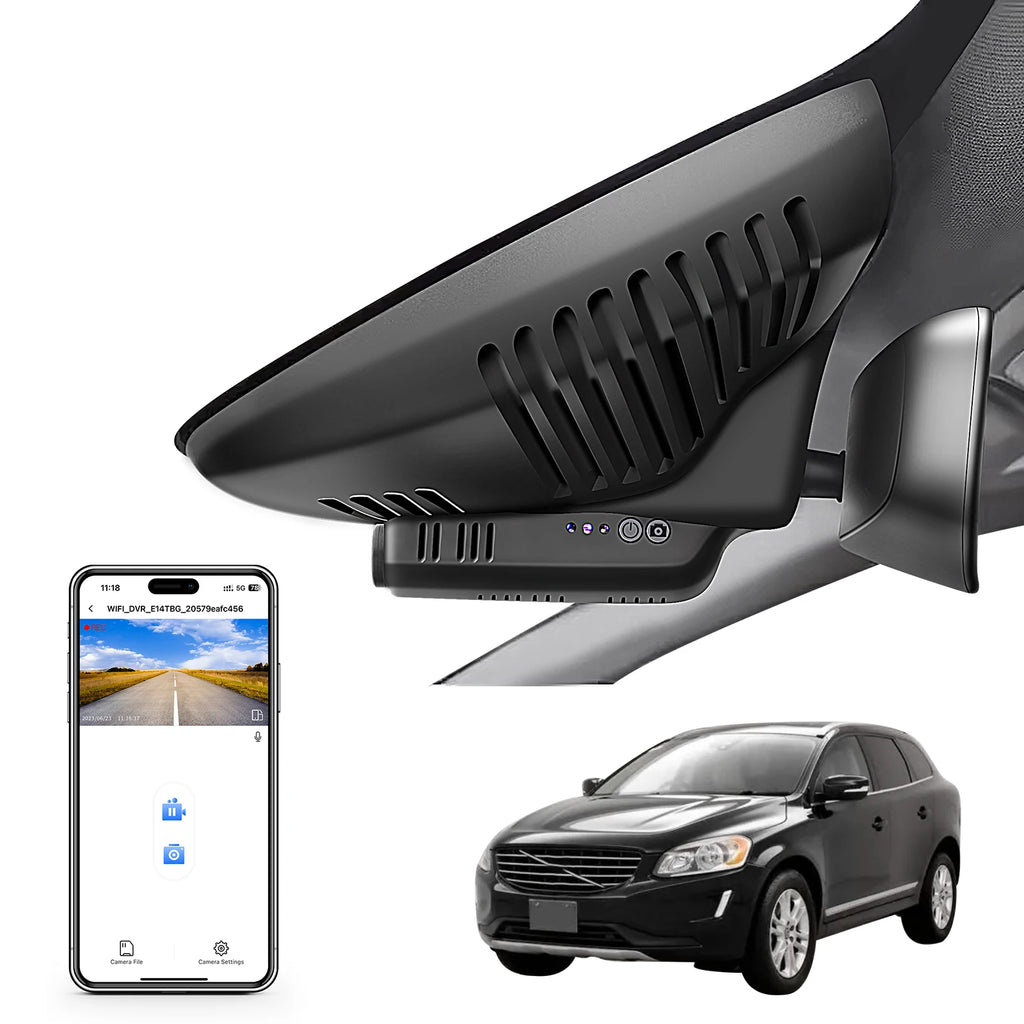 Dash Cam 4K for Volvo XC60 2013-2026 | WiFi Night Vision DVR Camera Recorder