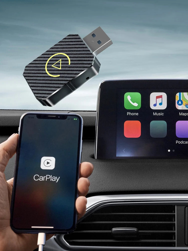 Wireless CarPlay Android Auto Adapter | Plug & Play USB Bluetooth Dongle