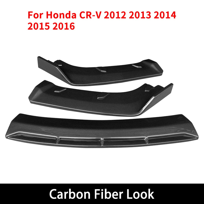 Honda CR-V Front Bumper Lip 2012-2016 | Carbon Fiber ABS Body Kit Spoiler