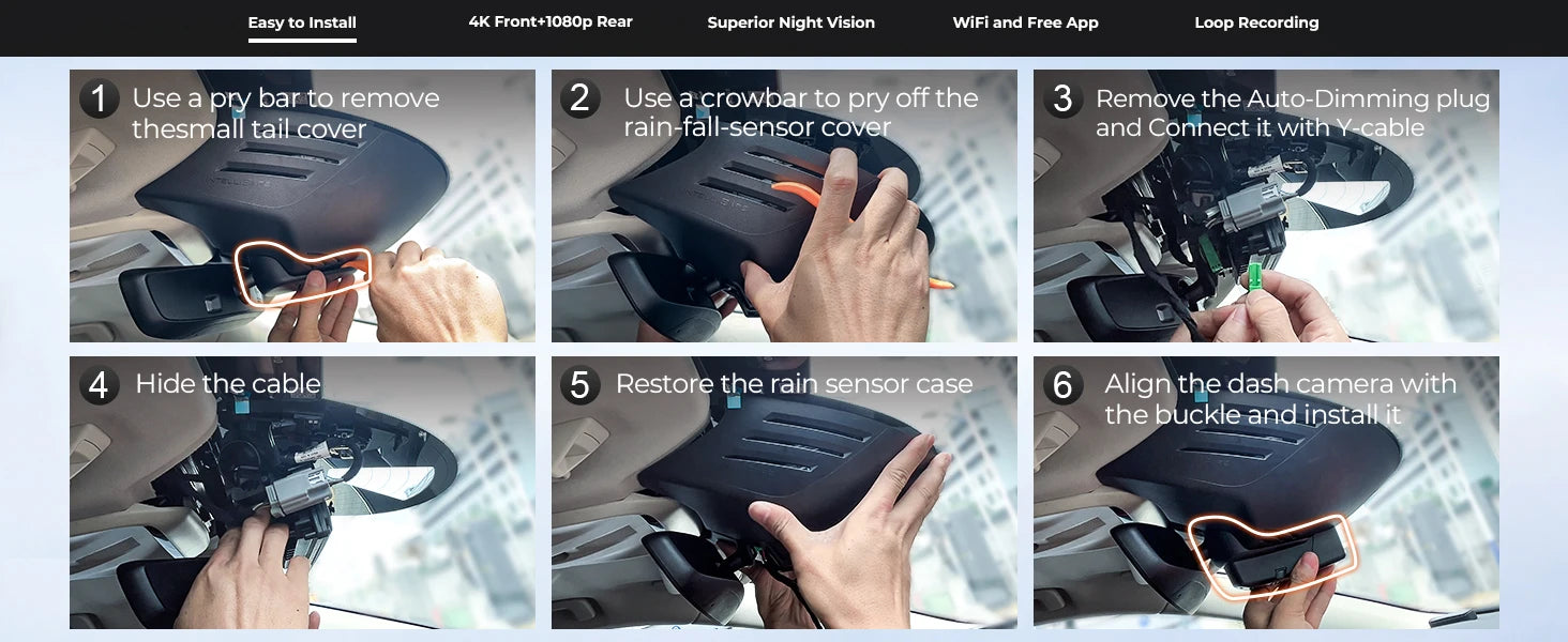 Dash Cam 4K for Volvo XC60 2013-2026 | WiFi Night Vision DVR Camera Recorder