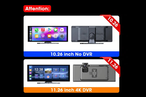 11.26" 4K Dash Cam with Wireless CarPlay & Android Auto | 5G WiFi GPS Navigation DVR