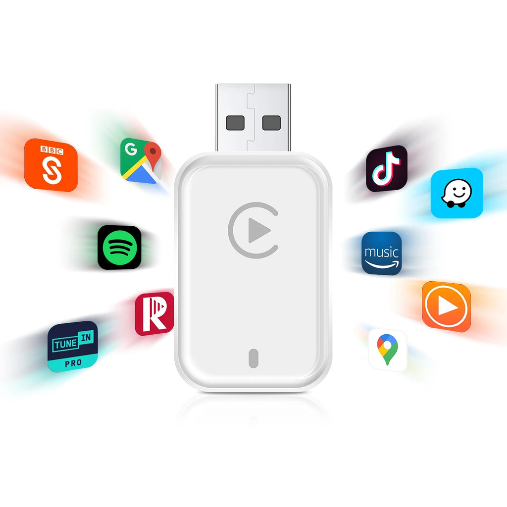 Wireless CarPlay Android Auto Adapter 2-in-1 | Universal for Factory Wired Cars