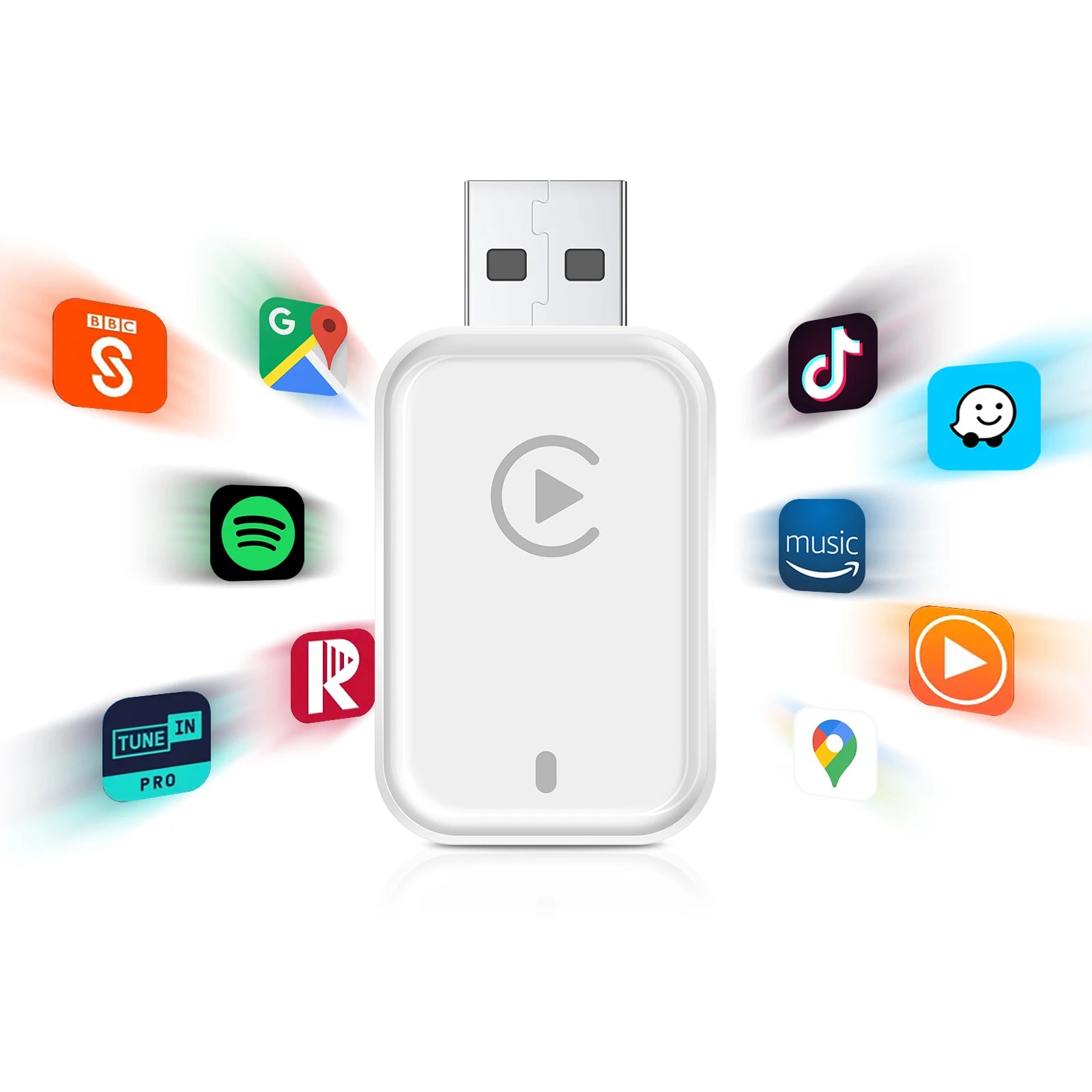 Wireless CarPlay Android Auto Adapter 2-in-1 | Universal for Factory Wired Cars