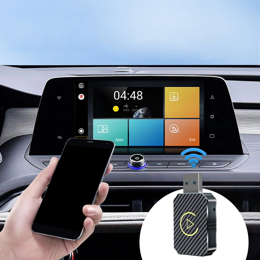 Wireless CarPlay Android Auto Adapter | Plug & Play USB Bluetooth Dongle