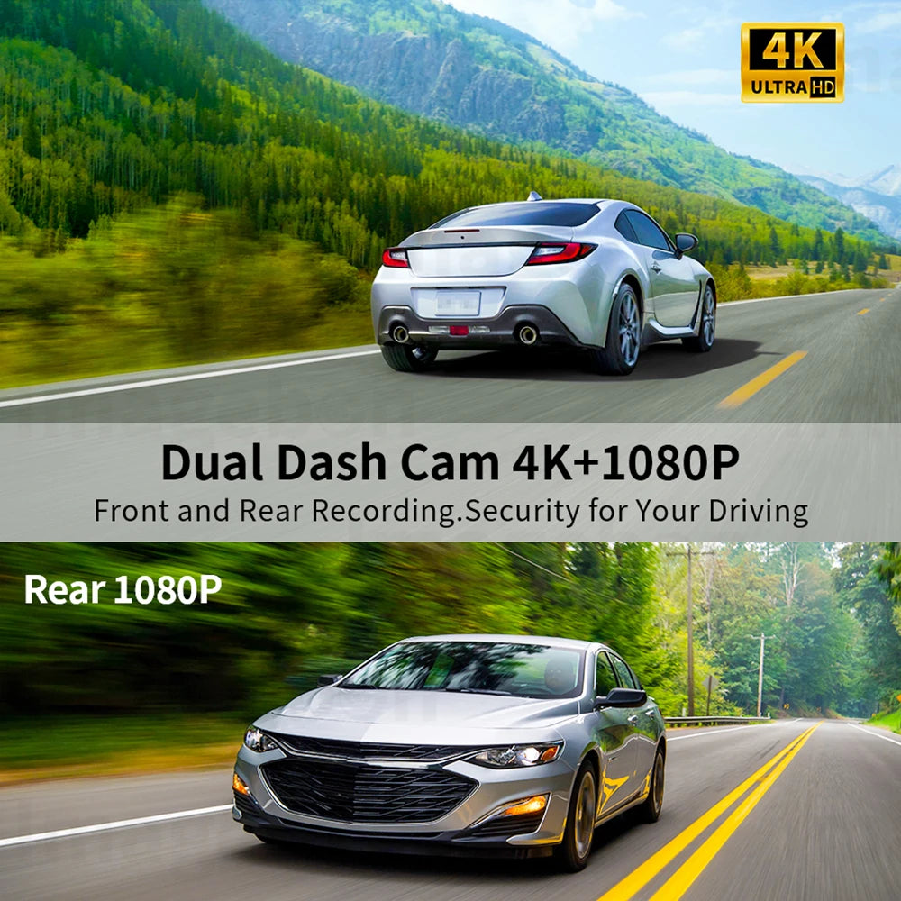 10.26" 4K Dash Cam ADAS Wireless CarPlay Android Auto | 5G WiFi GPS Navigation DVR
