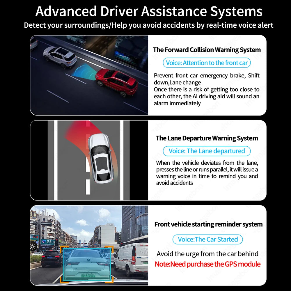 10.26" 4K Dash Cam ADAS Wireless CarPlay Android Auto | 5G WiFi GPS Navigation DVR