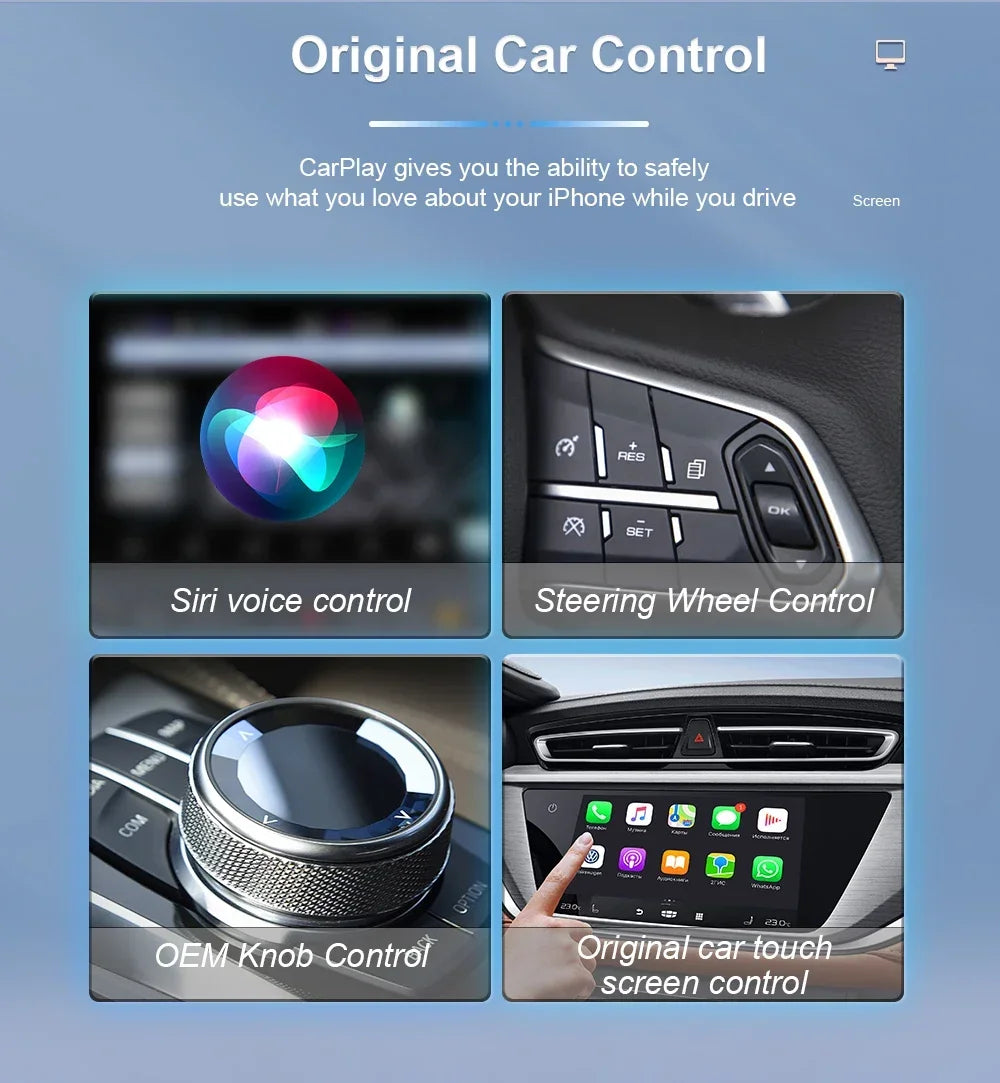CarPlay Android Auto Wireless Adapter | Convert Wired to Wireless Car Dongle