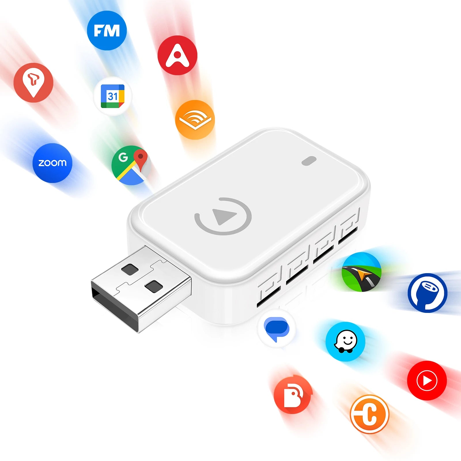 Wireless CarPlay Android Auto Adapter 2-in-1 | Universal for Factory Wired Cars