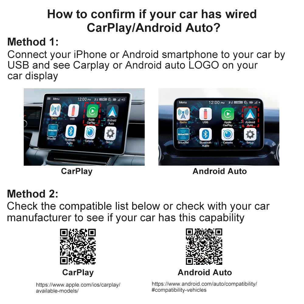 CarPlay Android Auto Wireless Adapter | Convert Wired to Wireless Car Dongle