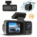 Dash Cam 3 Channel 1080P | Front Rear Inside Car DVR Camera Video Recorder