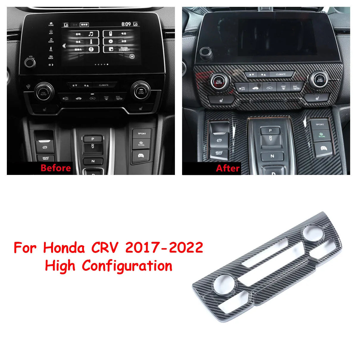 Honda CR-V Interior Trim Kit 2017-2021 | Carbon Fiber Pattern Complete Set
