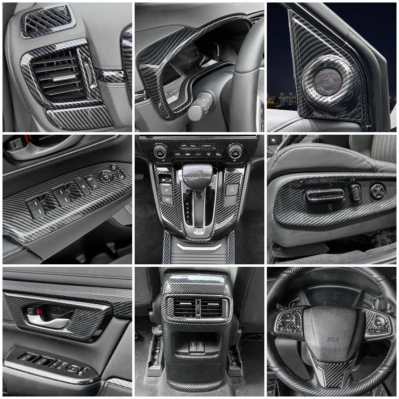 Honda CR-V Interior Trim Kit 2017-2021 | Carbon Fiber Pattern Complete Set